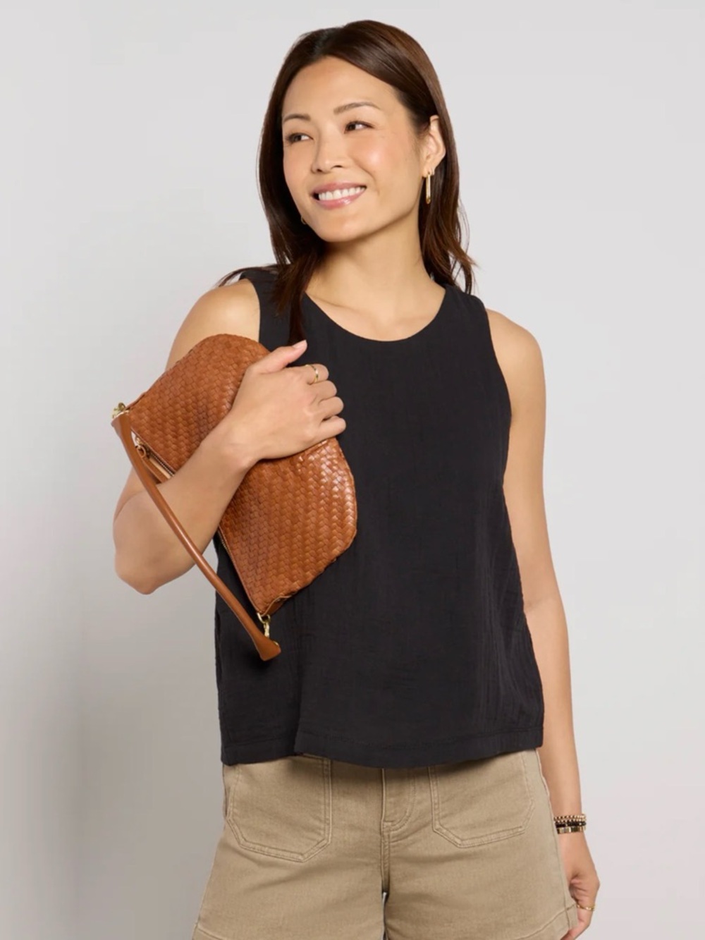 Z Supply Black cotton gauze Sleeveless Tank Top